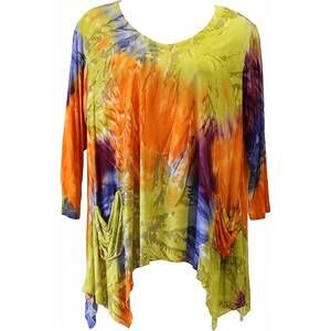 NEW IVY REED women's pocket tunic - plus in kaleidscope